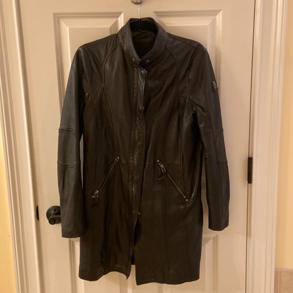 Mauritius Leather jacket. Size M. Black. Worn once.